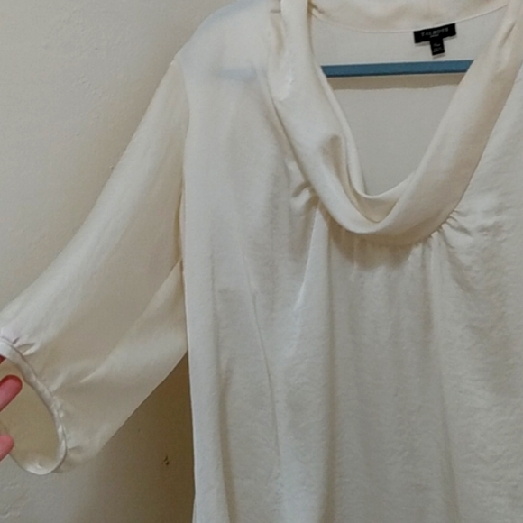 Talbots Tops - TALBOTS Blouse - Beautiful Silky Feel - Cream - XL Petite